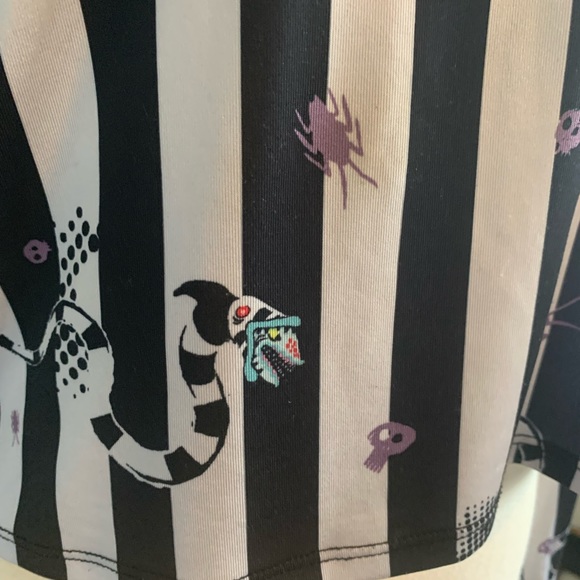 Beetle Juice Striped Collared Long Sleeve Women’s Blouse - Picture 2 of 6